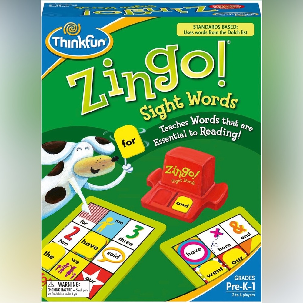 New Thinkfun Zingo Sight Words Game
